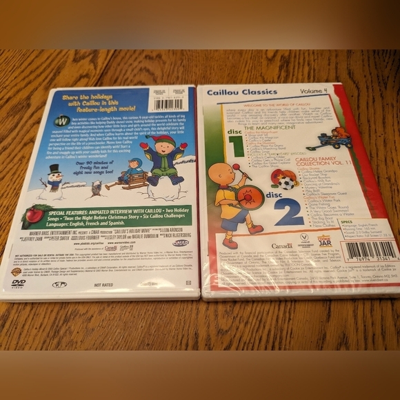Caillou's Holiday Movie by Warner Home Video & Caillou Collection, Vol. 4 - Picture 3 of 4